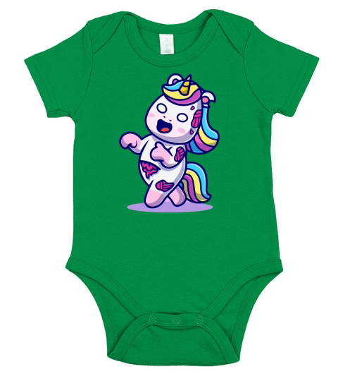 zombie unicorn Short Sleeve Baby One-Piece