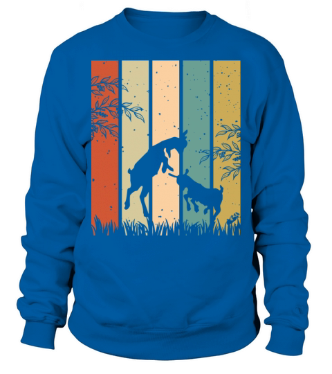 Colorsplash Retro Vintage Goat Sweatshirt Unisex