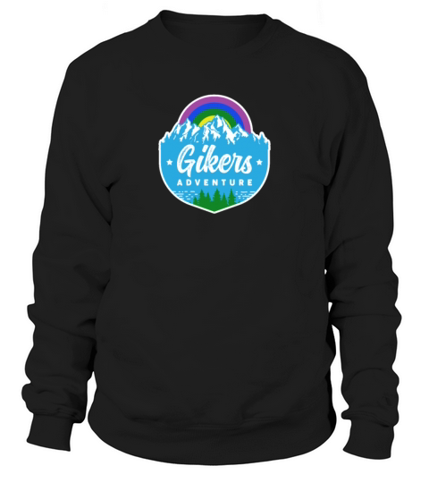 Gay Hiker and Biker Outdoor Activity Theme Gikers Sweatshirt Unisex