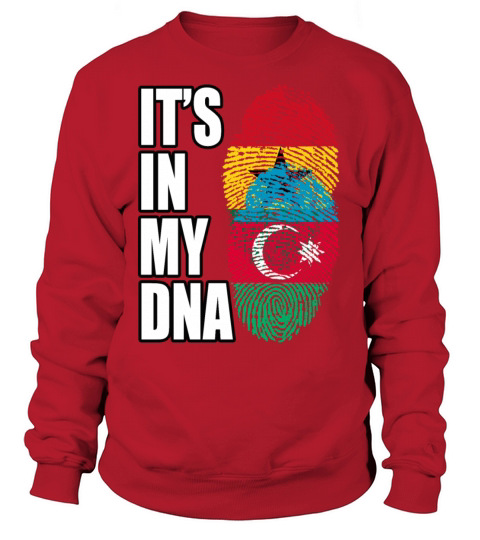 Ghanaian And Azerbaijani Mix Heritage DNA Flag Sweatshirt Unisex