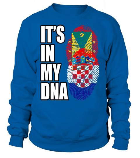 Grenadian And Croatian Mix Heritage DNA Flag Sweatshirt Unisex