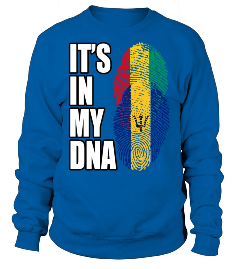 Guinean And Barbadian Mix Heritage DNA Flag Sweatshirt Unisex