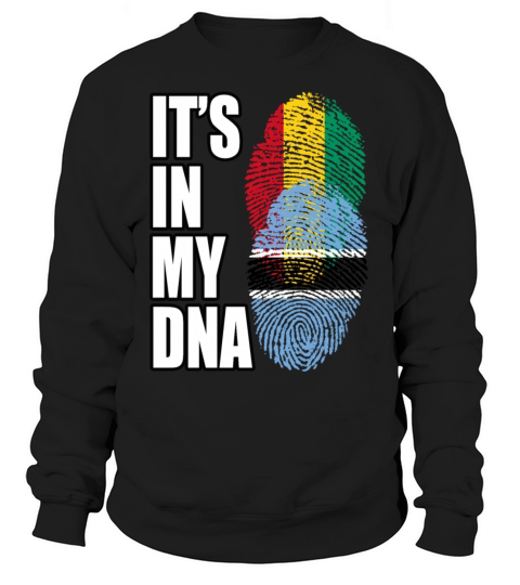 Guinean And Botswanan Mix Heritage DNA Flag Sweatshirt Unisex
