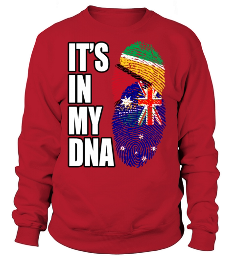 Guyanese And Australian Mix Heritage DNA Flag Sweatshirt Unisex