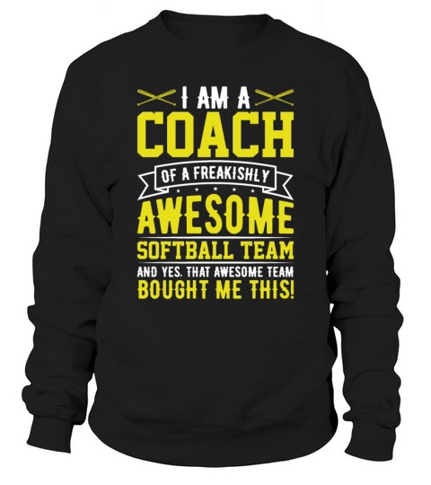 Im a Coach of an Awesome Softball Team Funny Sweatshirt Unisex