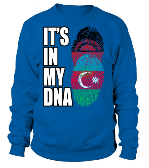Malawian And Azerbaijani Mix Heritage DNA Flag Sweatshirt Unisex