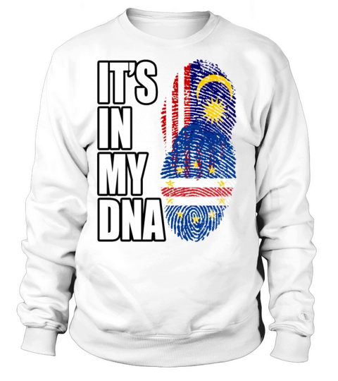 Malaysian And Cabo Verdean Mix Heritage DNA Flag Sweatshirt Unisex