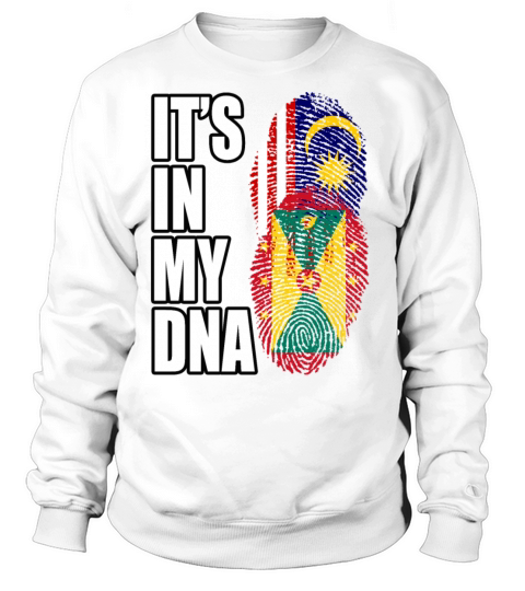 Malaysian And Grenadian Mix Heritage DNA Flag Sweatshirt Unisex