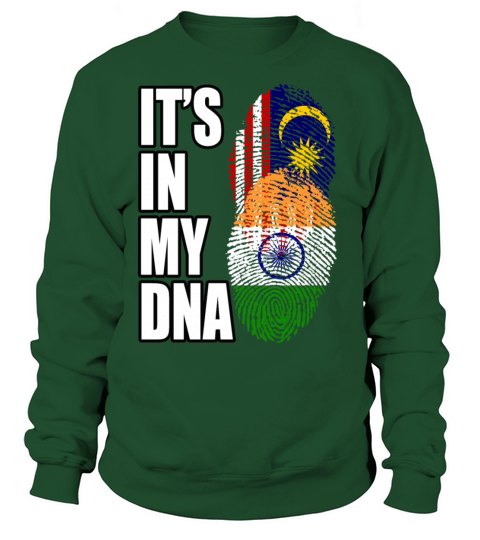 Malaysian And Indian Mix Heritage DNA Flag Sweatshirt Unisex