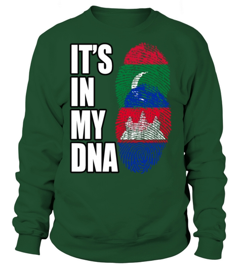 Maldivian And Cambodian Mix Heritage DNA Flag Sweatshirt Unisex