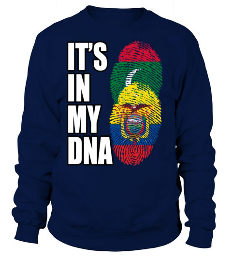 Maldivian And Ecuadorian Mix Heritage DNA Flag Sweatshirt Unisex