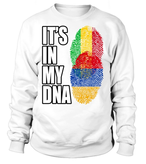 Malian And Armenian Mix Heritage DNA Flag Sweatshirt Unisex