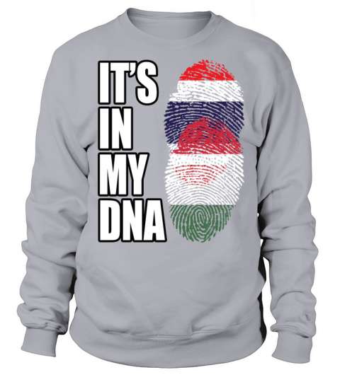 Thai And Hungarian Vintage Heritage DNA Flag Sweatshirt Unisex