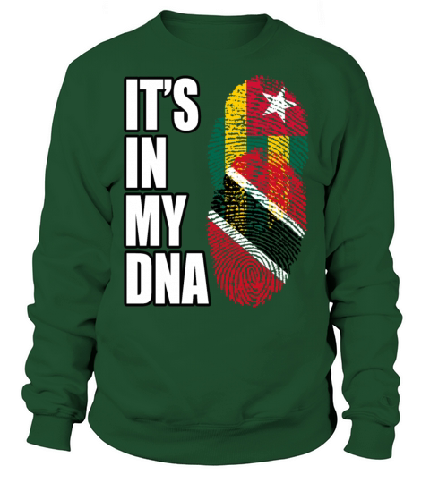 Togolese And Trinidad Tobago Mix Heritage DNA Flag Sweatshirt Unisex