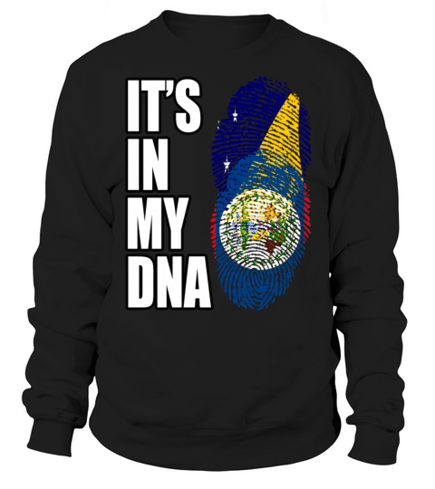 Tokelauan And Belizean Mix Heritage DNA Flag Sweatshirt Unisex