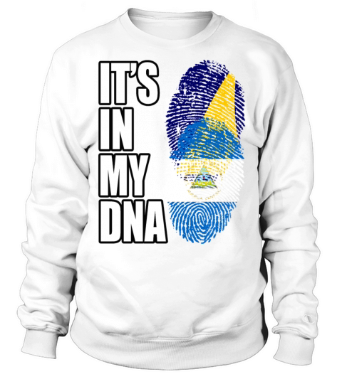 Tokelauan And Nicaraguan Mix Heritage DNA Flag Sweatshirt Unisex