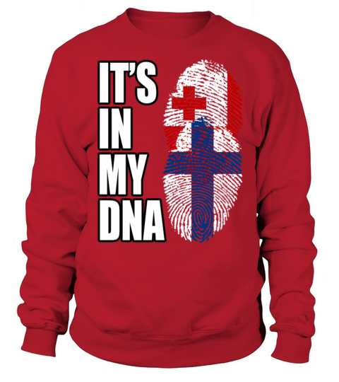 Tongan And Finland Mix Heritage DNA Flag Sweatshirt Unisex