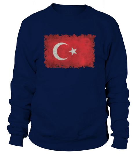 Turkish Flag in Vintage Grunge Sweatshirt Unisex