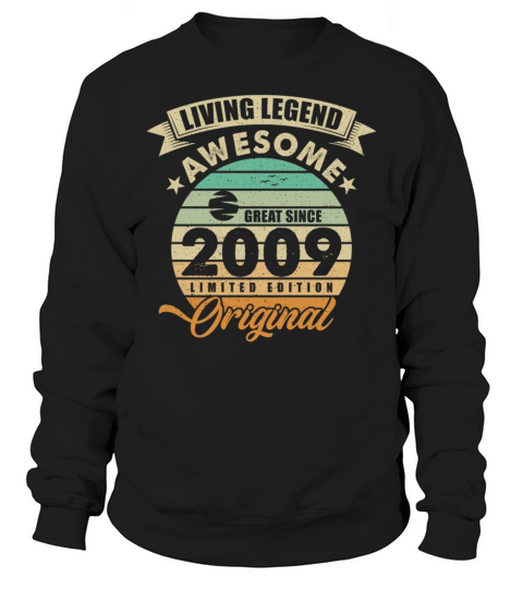 Vintaga 2009 Birthday Sweatshirt Unisex