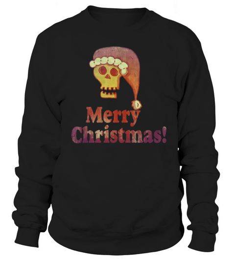 Vintage Merry Christmas Santa skull 22 Sweatshirt Unisex