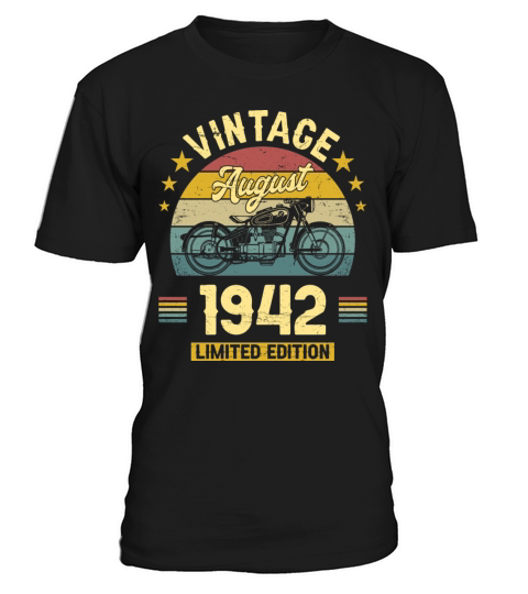 August 1942 80 Years Old Vintage 80th Birthday T-Shirt Unisex