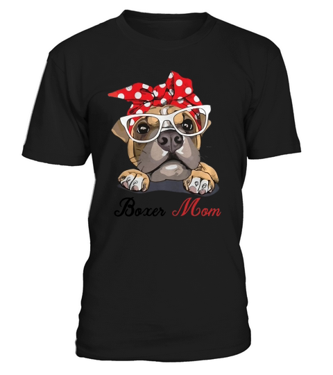 Boxer Dog Mom Dog Lover - Classic Guys / Unisex Tee T-Shirt Unisex