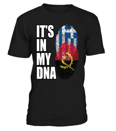 Greek And Angolan Mix Heritage DNA Flag T-Shirt Unisex