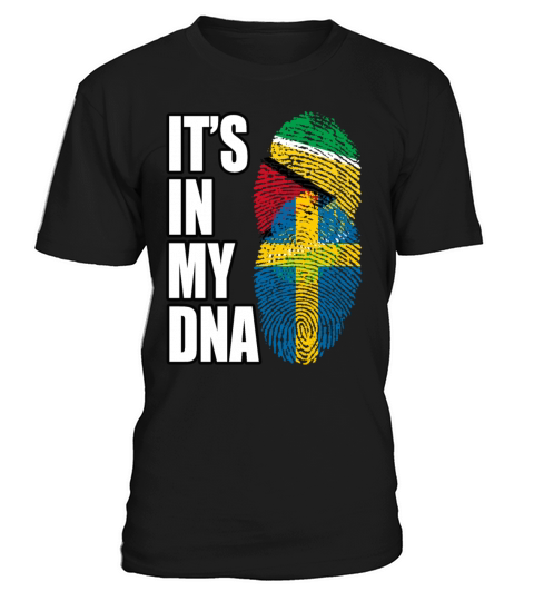 Guyanese And Swedish Mix Heritage DNA Flag T-Shirt Unisex