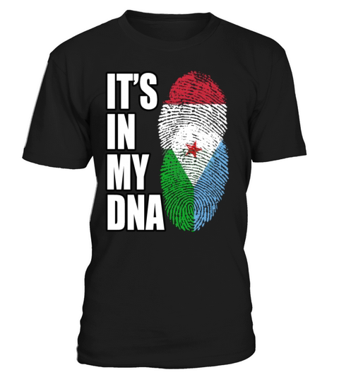 Hungarian And Djiboutian Mix Heritage DNA Flag T-Shirt Unisex