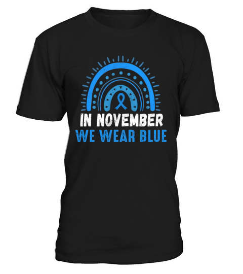 Rainbow Blue November Diabetes Awareness Month T-Shirt Unisex
