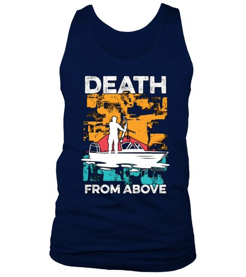 Bowfishing Dead From Above Retro Fishing Bowfisher Tank Top Unisex