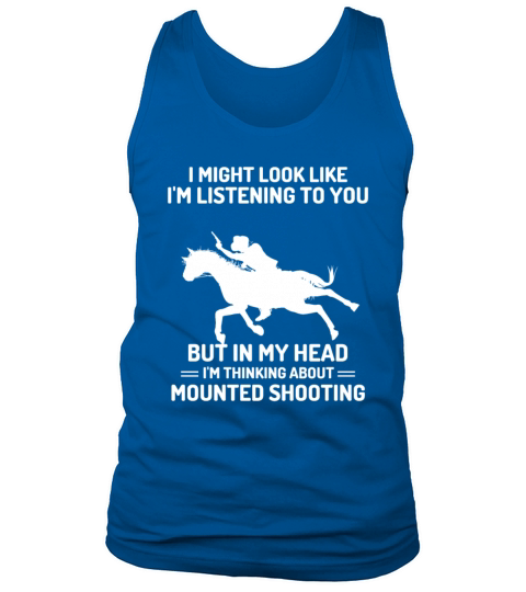 Cowboy Mounted Shooting In My Head Tank Top Unisex