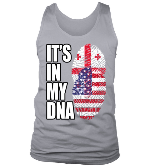 Georgian And American Mix Heritage DNA Flag Tank Top Unisex