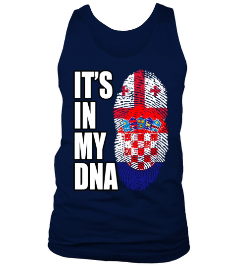 Georgian And Croatian Mix Heritage DNA Flag Tank Top Unisex