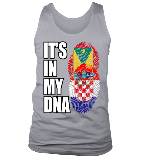 Grenadian And Croatian Mix Heritage DNA Flag Tank Top Unisex