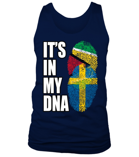 Guyanese And Swedish Mix Heritage DNA Flag Tank Top Unisex