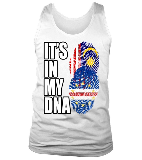 Malaysian And Cabo Verdean Mix Heritage DNA Flag Tank Top Unisex