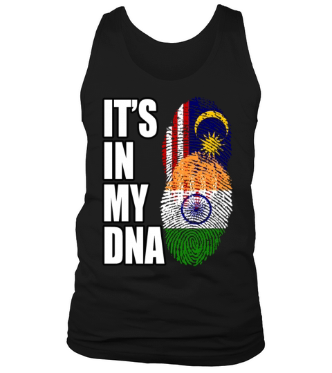 Malaysian And Indian Mix Heritage DNA Flag Tank Top Unisex