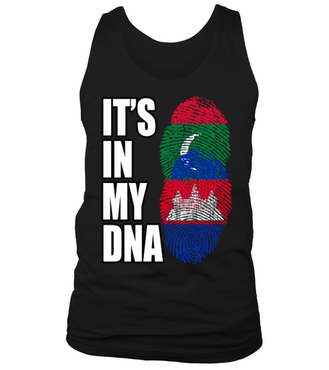 Maldivian And Cambodian Mix Heritage DNA Flag Tank Top Unisex