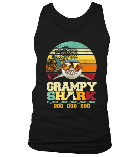 Retro Vintage Grampy Shark T Shirt Doo Doo Doo Tank Top Unisex