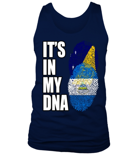 Tokelauan And Nicaraguan Mix Heritage DNA Flag Tank Top Unisex