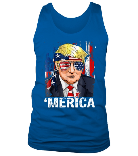 Trump Merica Murica 4th Of July American Flags shirt Tank Top Unisex