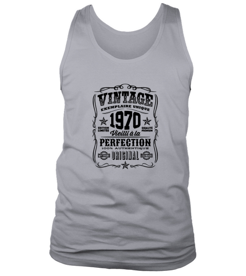 Vintage 1970 Cadeau Anniversaire 49 Ans Tank Top Unisex