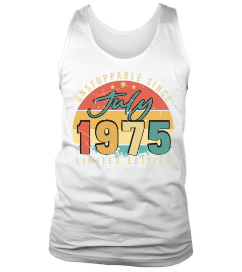 Vintage July 1975 Tank Top Unisex
