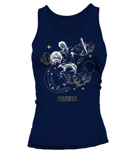 Aquarius Vintage Celestial Map Tank top Woman