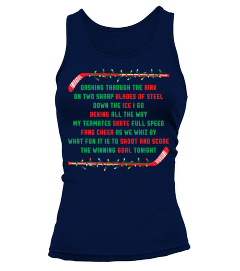 Dashing Through The Rink On Two Sharp Blades Steel Tank top Woman