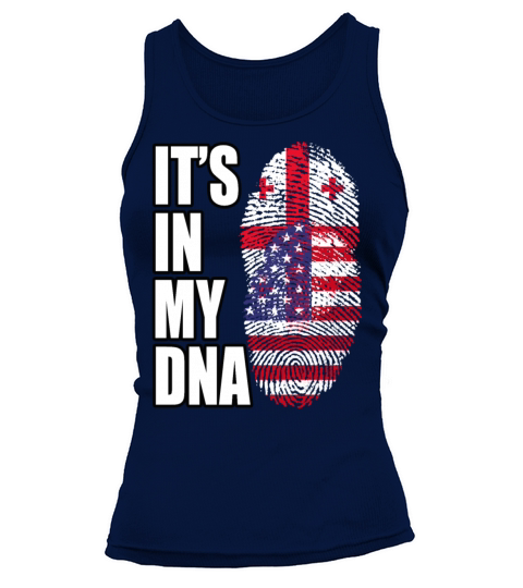 Georgian And American Mix Heritage DNA Flag Tank top Woman