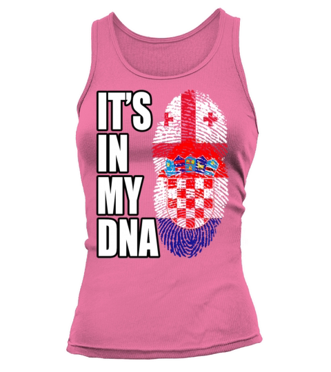 Georgian And Croatian Mix Heritage DNA Flag Tank top Woman