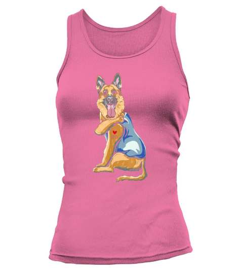 German Shepherd Dog Tattoo I Love Dad Tank top Woman
