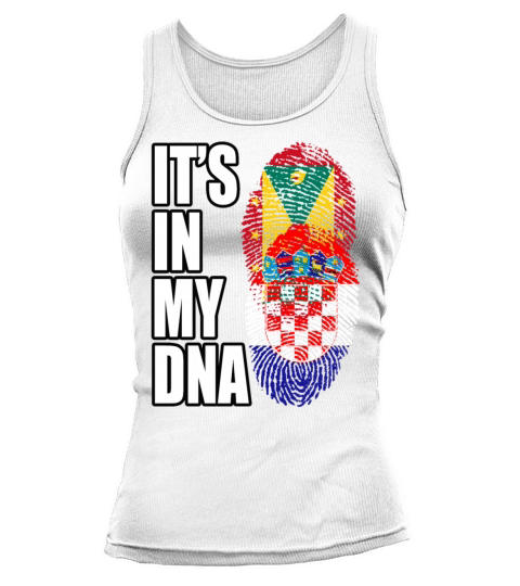 Grenadian And Croatian Mix Heritage DNA Flag Tank top Woman